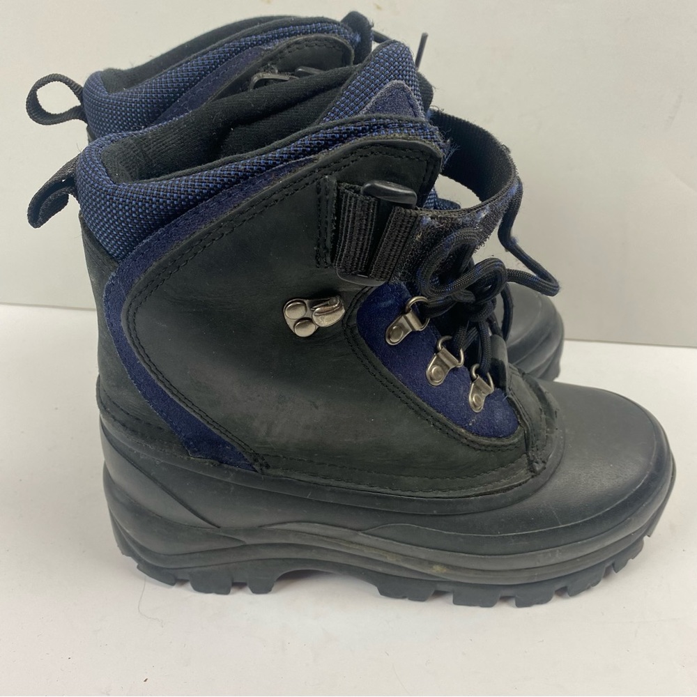 Land’s End Black Blue Waterproof Heavy-duty Lace-up Winter Snow Hiking Boots 6 - Picture 4 of 14